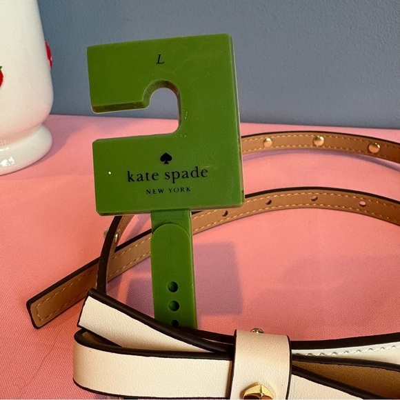 Kate Spade White Leather Faux Pearl Wrap Women’s Belt 40” Size Large NWT - Picture 5 of 6